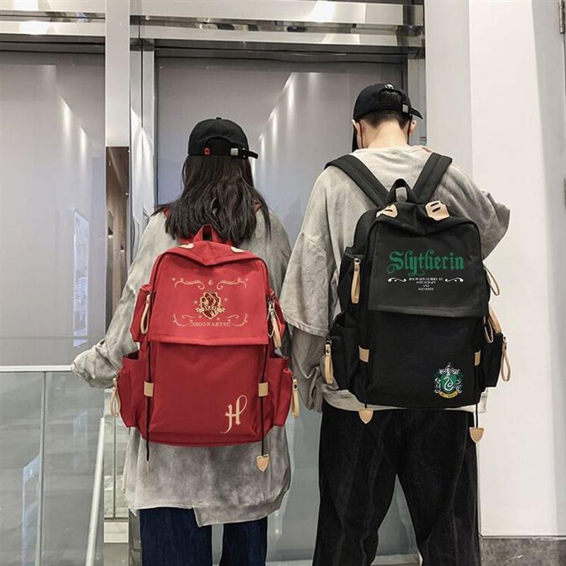 Harry Potter Co-Branded Backpacks for Men and Women, Middle and High School Students, Peripheral Hogwarts Computer Bags, Travel Bags