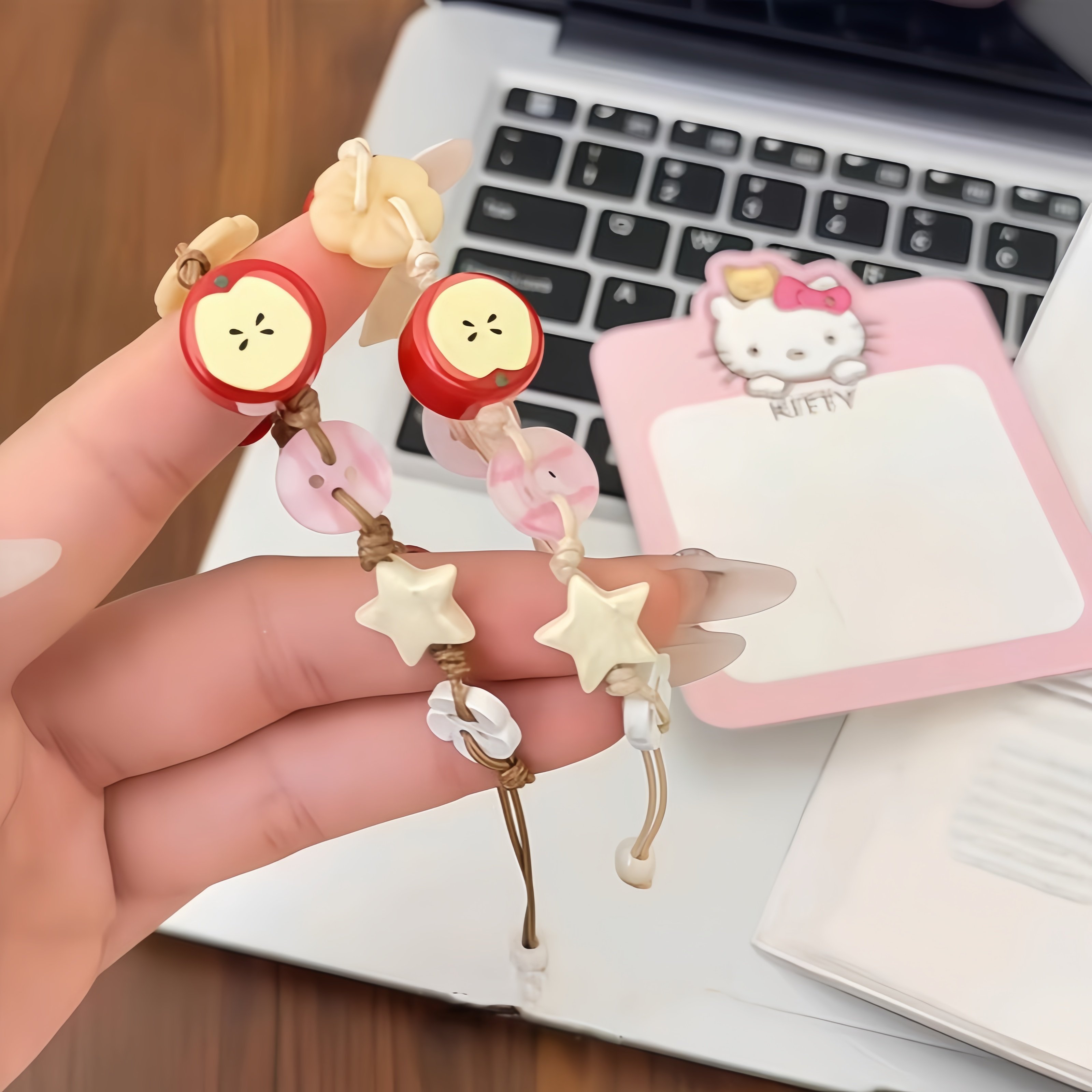 Apple Party Star Bracelet, Niche Design, Woven Style, Cute, Versatile, High-End Feel, Couple and Best Friend Bracelet Jewelry