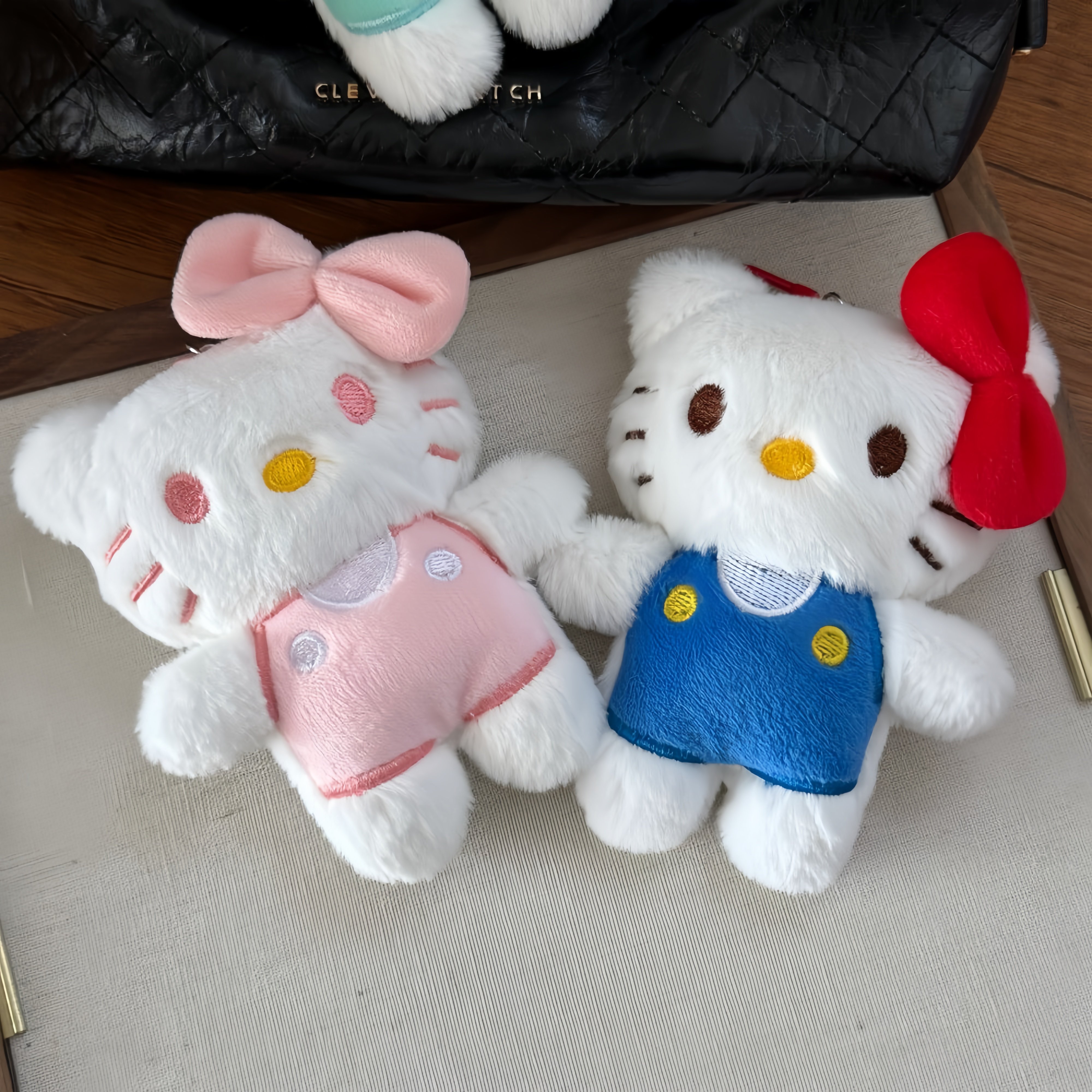 Cute Cat Pendant Keychain Bag Accessory Student Gift Couple Plush Doll Phone Chain