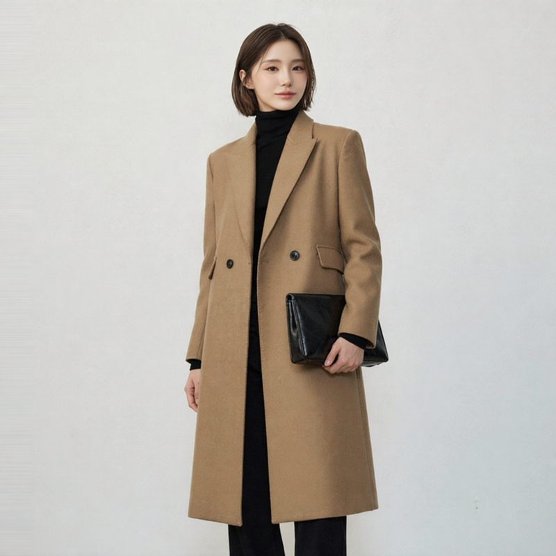 [Clearance] Langjia White Goose down Coat, Stylish Winter New Design, Light Business Suit-Style down Jacket for Women