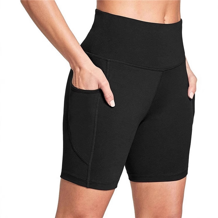 Amazon's Popular Cross-Border Women's High-Waisted Shorts for Yoga and Sports with Side Phone Pockets, Direct from the Manufacturer