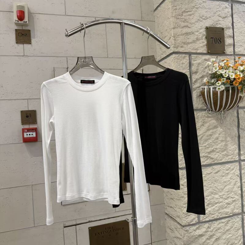 Nanyou by Carrie Cyan Pink Label Series All-Season Versatile Women's Slim-Fit T-Shirt Top 733