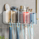 Toothbrush rack punch-free brushing cup mouthwash cup wall-mounted rack wall-mounted bathroom electric home set