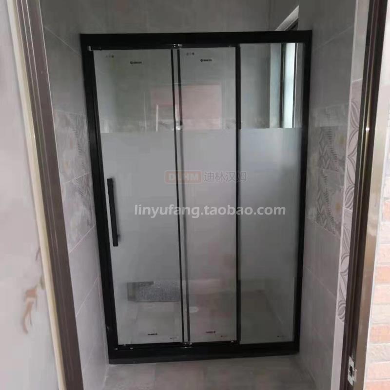 【Free Shipping from Hong Kong】Three-Door Wet and Dry Separation Shower Enclosure with Three-Door Linkage 70% off Page Bathroom Partition Glass Sliding Door