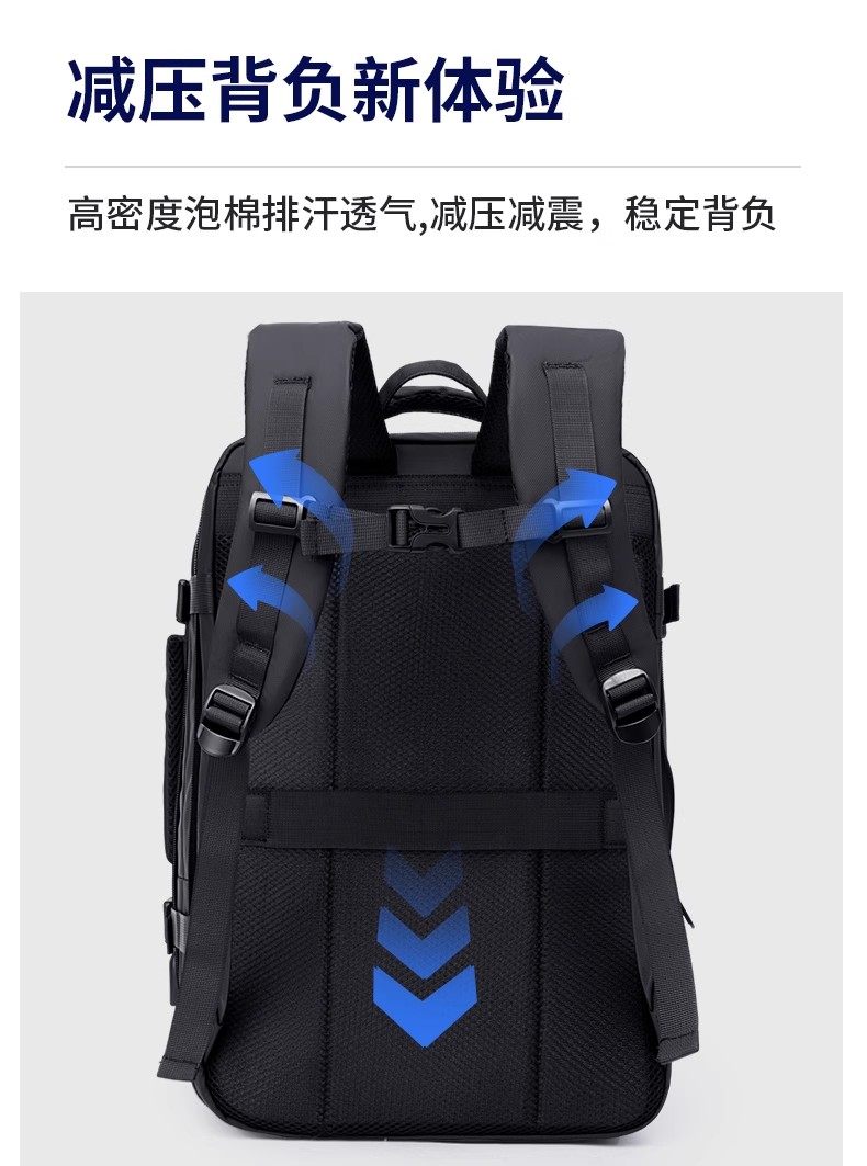 Dual-shoulder backpack large capacity short-distance travel lightweight pack men's multifunctional backpack business travel portable daypack