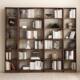 Combined bookcase log whole wall custom log storage study living room solid wood display cabinet black walnut oak bookshelves