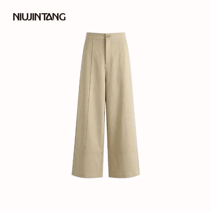 Exclusive for Linlin Fans: Beef Tendon Candy 2026 Spring/Summer Casual Drape Design Straight Wide-Leg Pants Ry25