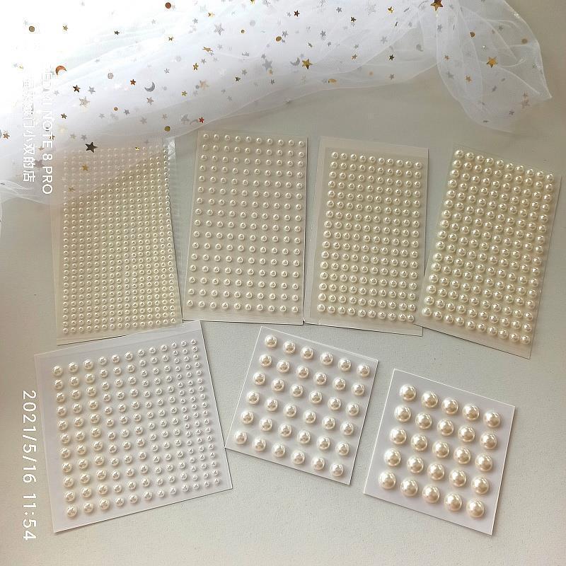 No. 7 Beauty Pearl Stickers Pearl Earring Stickers Pearl Stickers Pearl Decorative Ear Stickers Non-Pierced Earrings Pearls