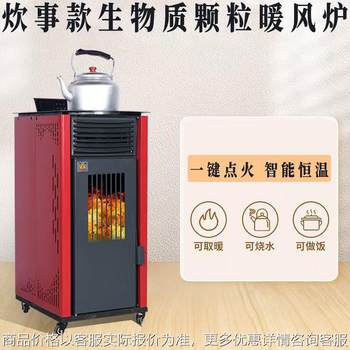 新型智能生物质颗粒取暖炉家用冬天室内热风机颗粒采暖炉柴火炉子