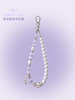 Leeudesign Luxury Jewelry Pearl Phone Chain, Fashionable and High-End Beaded Wrist Strap, Short Hanging Chain for Women, Anti-Lost Phone Lanyard, Super Pretty Bag Charm Accessory