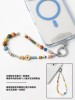 Leeudesign Original Handmade Volcanic Stone Phone Chain, High Aesthetic Value, Elegant Wrist Short Strap, Anti-Drop Phone Lanyard, Ccd Niche Creative Hanging Chain Accessory