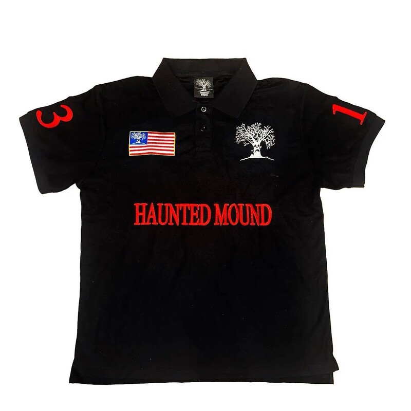 Haunted Mound  Shirt America Retro Set Hip Hop Short Sleeve