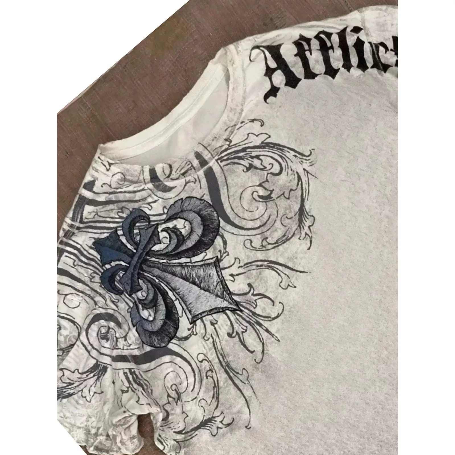 Футболка Affliction Y2K винтажная с графикой, в стиле панк/хип‑хоп, размеры S–3XL