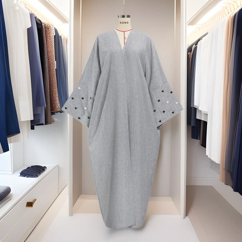 Abaya Ready-Made Embroidered Women's Cardigan Robe