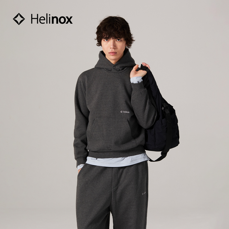 Helinox Heavyweight Fleece Hooded Sweatshirt for Outdoor Casual Wear, Lightweight, Warm, Comfortable, Unisex
