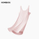 ຊຸດນອນທີ່ມີ pads ເຕົ້ານົມ, ບາງ ice silk suspender pajamas, ສາມາດໃສ່ນອກເປັນເຄື່ອງນຸ່ງເຮືອນ H5N7814