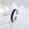 Natural turquoise ring for women, high-end and versatile
