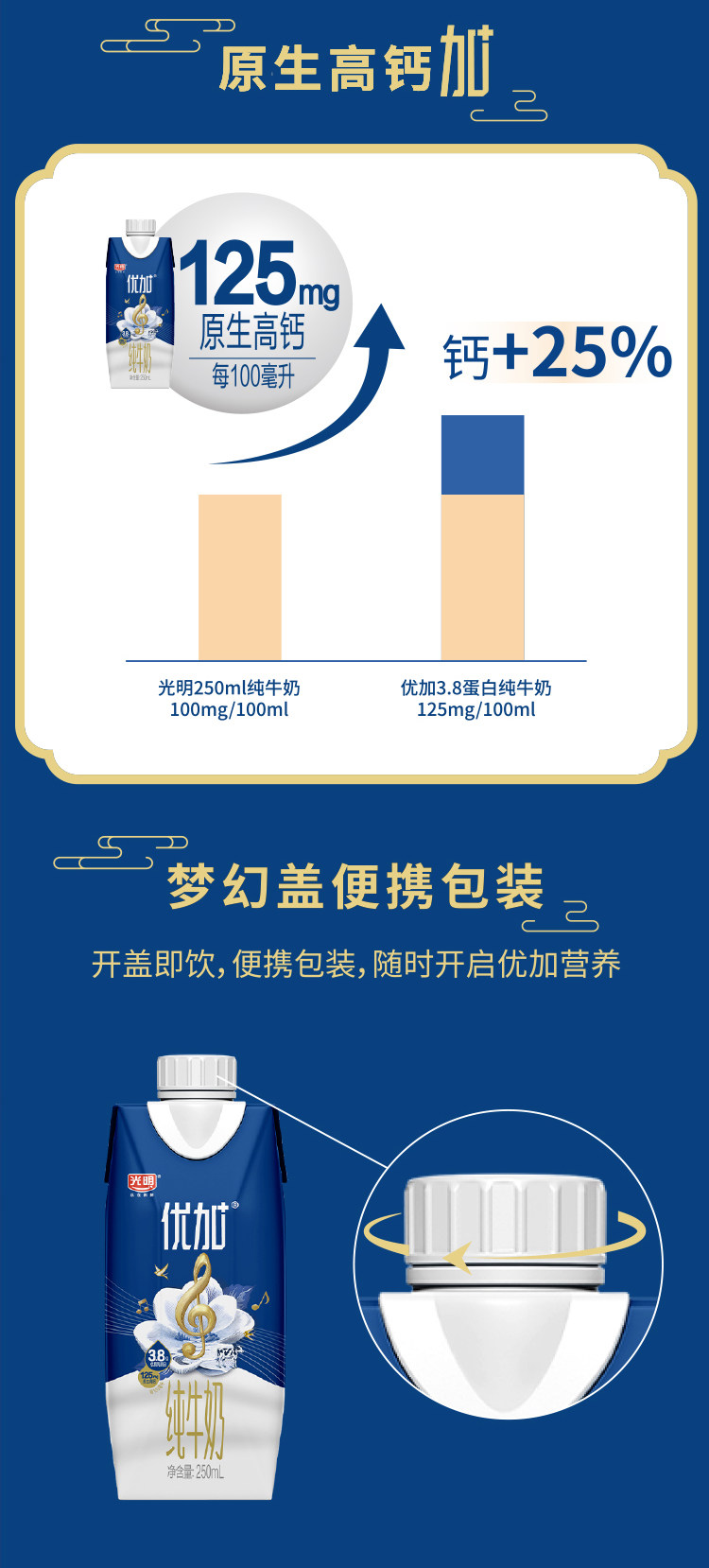 安享好物 安享B级纯奶-光明优加 3.8纯牛奶
