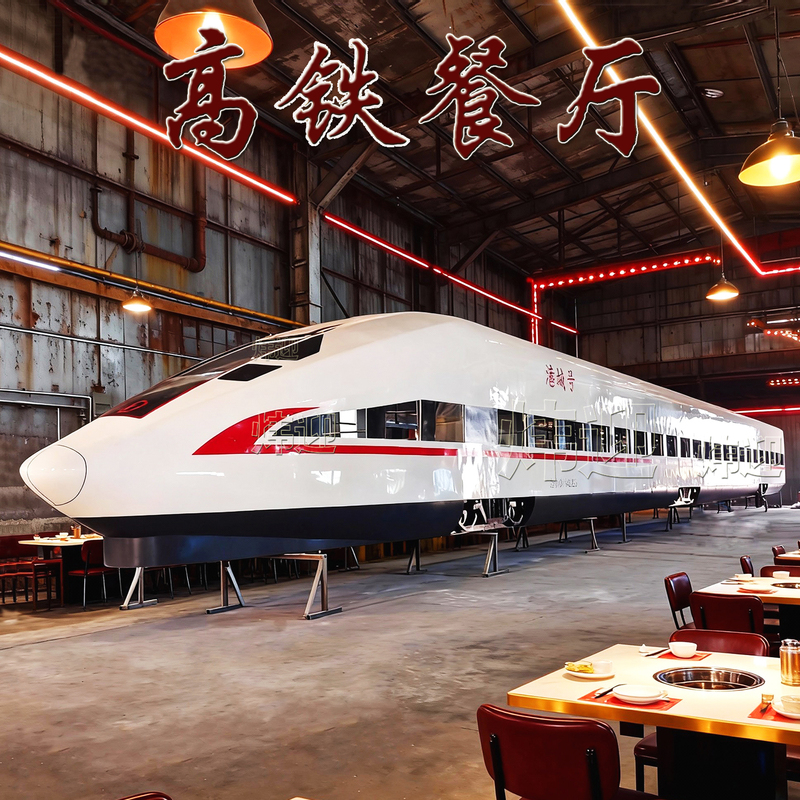 Large High-Speed Rail Theme Restaurant Train Model, Simulated Retro Train Model for Film and Television Shooting, Fuxing Hao Bullet Train Large High-Speed Rail Theme Restaurant Train Model, Simulated Retro Train Model for Film and Television Shooting, Fuxing Hao Bullet Train