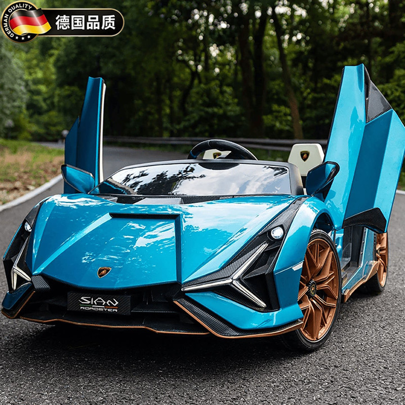 German Two-Seater Lamborghini Children's Electric Car, Four-Wheel Toy, Can Accommodate Adults, with Remote Control, Parent-Child Sports Car German Two-Seater Lamborghini Children's Electric Car, Four-Wheel Toy, Can Accommodate Adults, with Remote Control, Parent-Child Sports Car