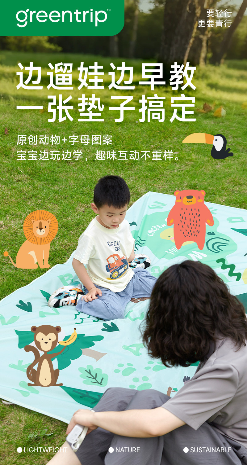 Family Adventure Ready! Ultralight Kids' Picnic Mat – Beach & Park Fun - Product image 6