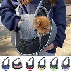 Pet Messenger Bag Outgoing Portable Shoulder Bag Breathable Lightweight Cat Teddy Small Pet Bag Foldable Backpack