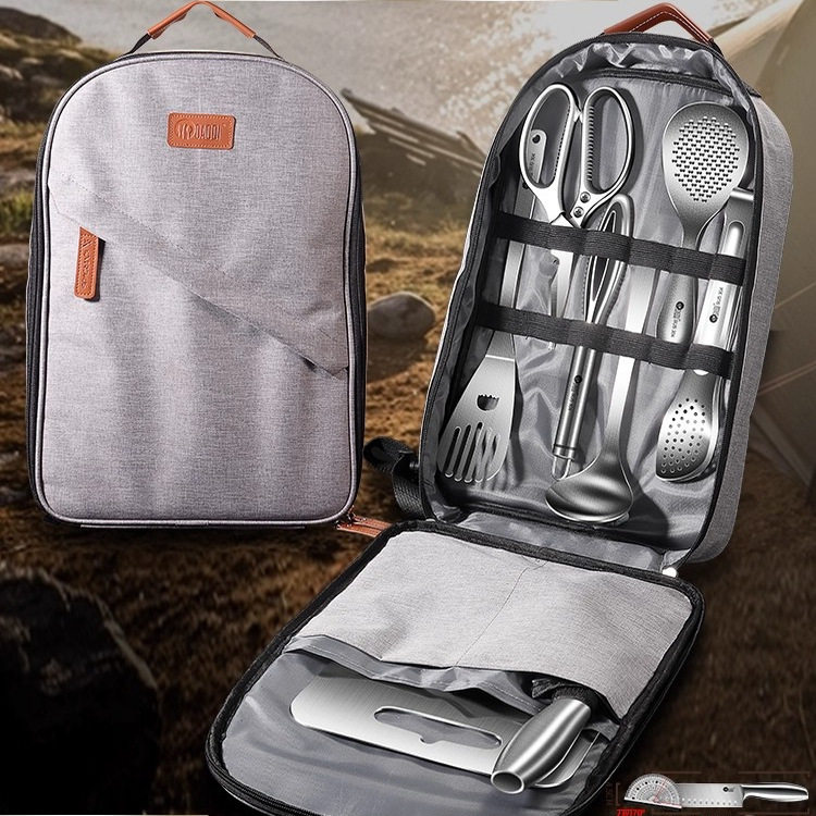 Daoqi 304 Stainless Steel Outdoor Tableware and Knife Set Portable Camping Kitchen Utensils and Supplies Camping Cookware Daoqi 304 Stainless Steel Outdoor Tableware and Knife Set Portable Camping Kitchen Utensils and Supplies Camping Cookware