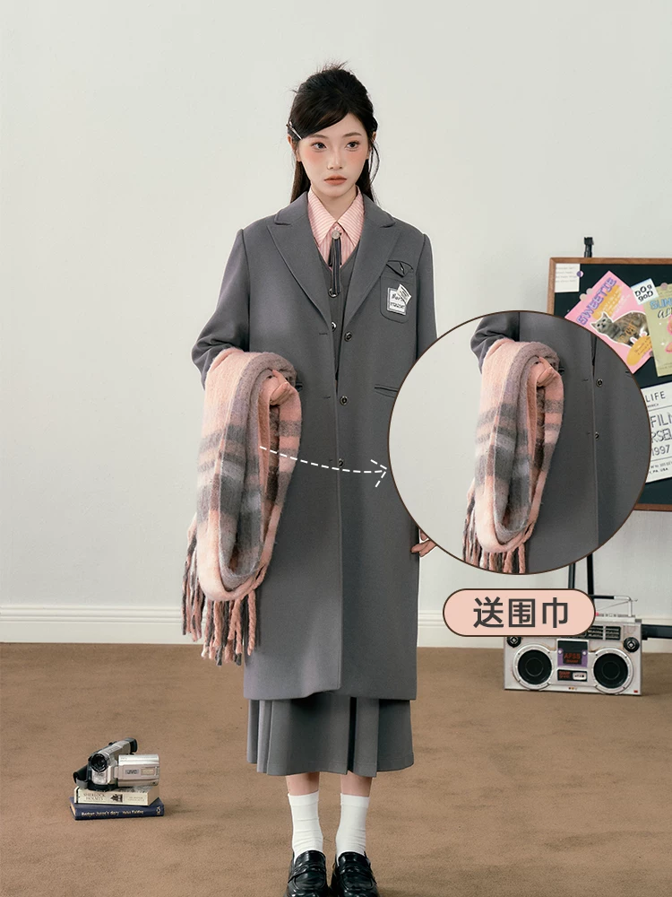 Velvet uniform, set, skirt