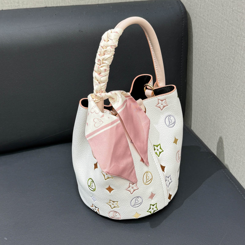 Cobby&Karin Fashionable Colorful Embroidered Bucket Bag for Women 2026 New Large-Capacity Versatile Handbag and Crossbody Bag