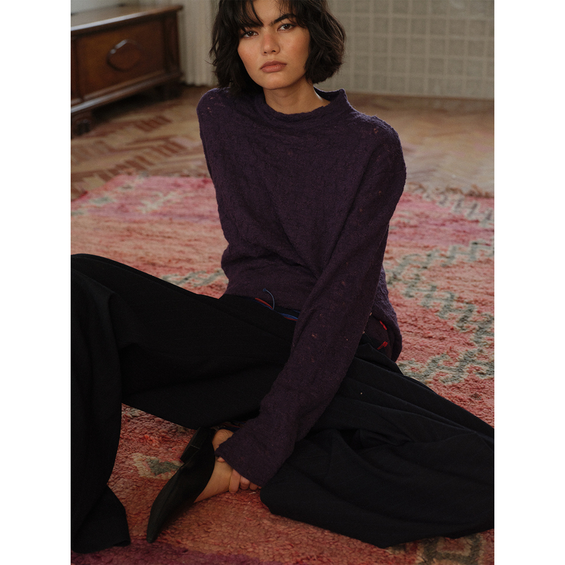 Soknot Round Neck Loose Artistic Style Lazy Designer Niche Pullover Knitted Sweater Base Shirt for Men and Women Soknot Round Neck Loose Artistic Style Lazy Designer Niche Pullover Knitted Sweater Base Shirt for Men and Women