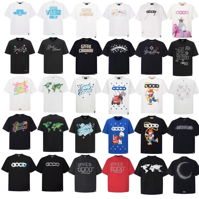 Goodbrand25 Spring and Summer Loveisgood Pearl Slogan Fashion High-End Light Luxury American Style Good Short-Sleeved T-Shirt Goodbrand25 Spring and Summer Loveisgood Pearl Slogan Fashion High-End Light Luxury American Style Good Short-Sleeved T-Shirt
