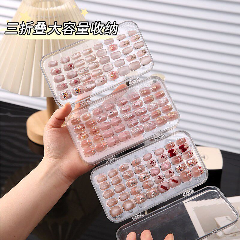 Nail Art Storage Box Desktop Large Capacity Acrylic Nail Tools Storage Box Foldable Dustproof Portable Nail Art Storage Box Desktop Large Capacity Acrylic Nail Tools Storage Box Foldable Dustproof Portable