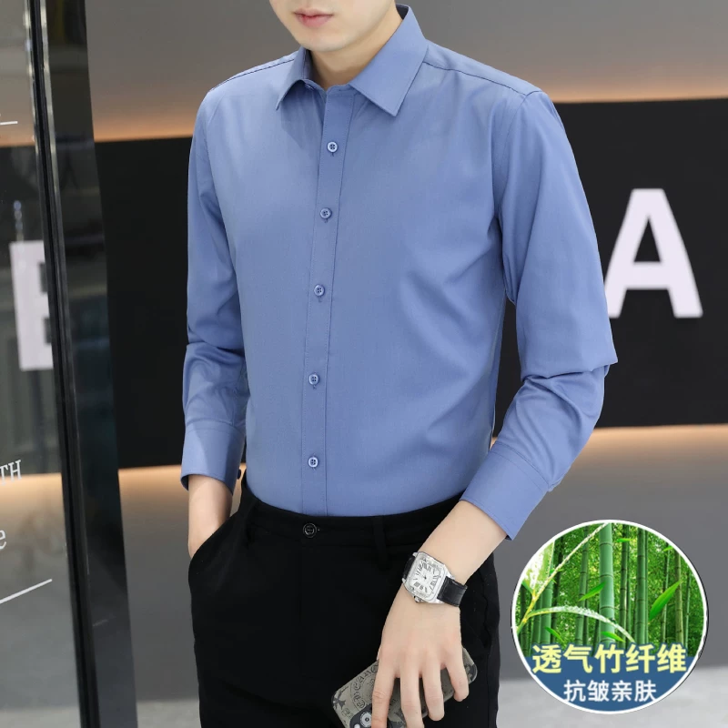 Shirt, summer thin silk suit, with short sleeve