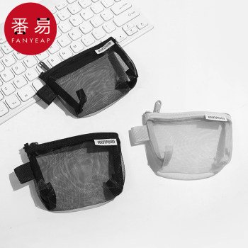 Mesh storage bag a1p801-portable travel mesh storage bag storage bag coin wallet key bag bus card bag