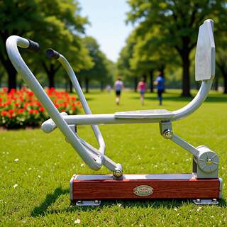 Plastic wood fitness equipment, community square, elderly sports path, single horse riding machine, aerobic riding