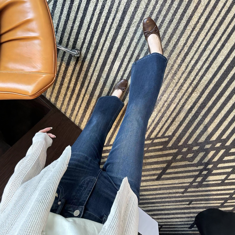 【High-End Line Diamond Pants】This Makes Me Look so Slim! High-Waisted Flared Jeans
