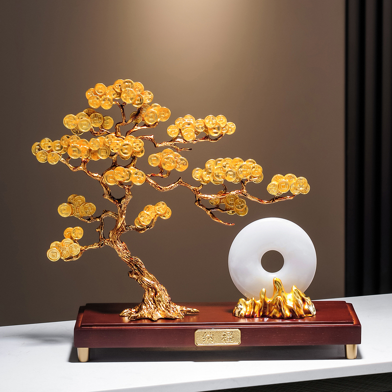 Enamel-Colored Money Tree Ornaments, High-End Living Room Entrance, Tv Cabinet, Wine Cabinet, Office Decoration, Store Opening Gifts Enamel-Colored Money Tree Ornaments, High-End Living Room Entrance, Tv Cabinet, Wine Cabinet, Office Decoration, Store Opening Gifts