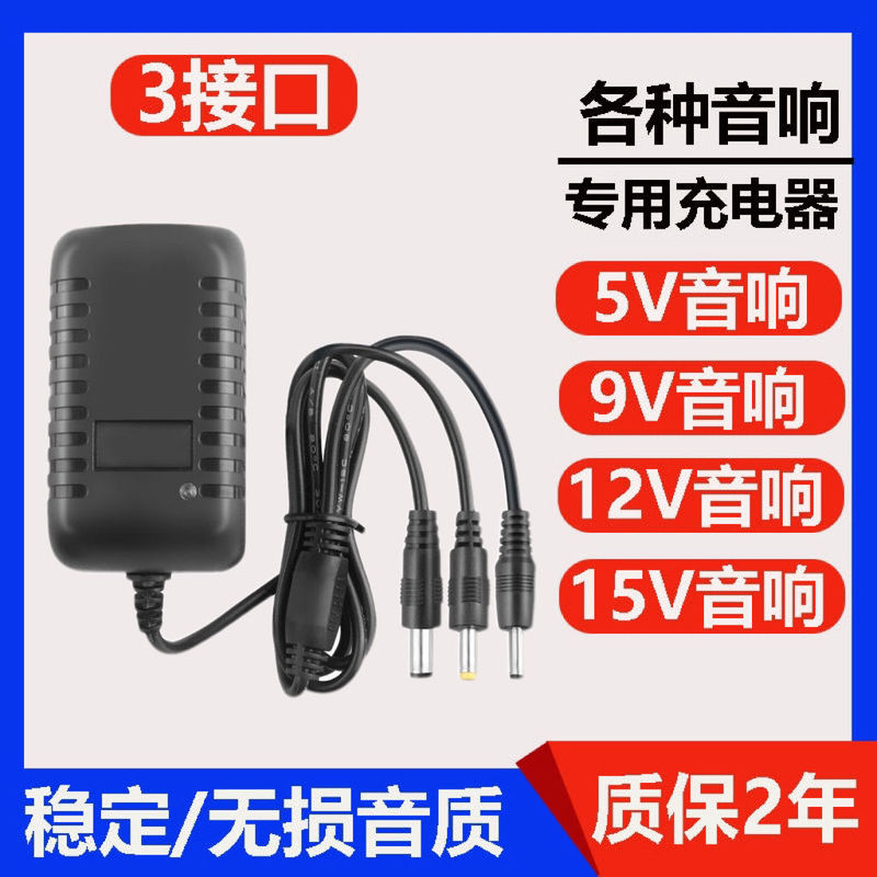 Audio Charger 9V Universal 2A1.5A1.2A1A Pull Rod Audio Square Dance Speaker Charger 12V Power Supply