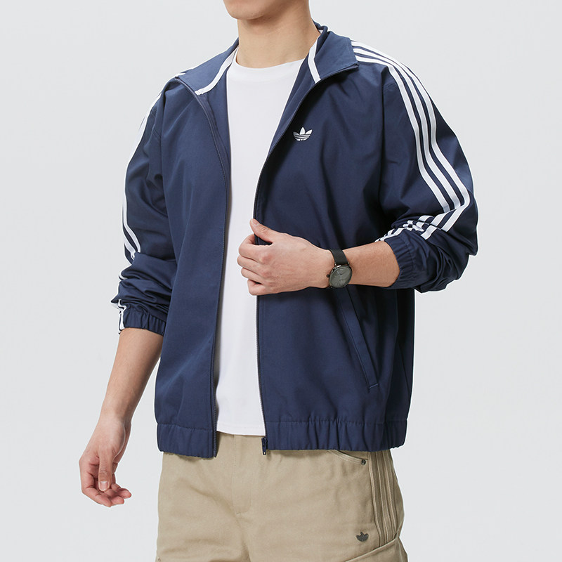 Adidas Originals Men's Superfire Fashion Stand-Up Collar Jacket Woven Sports Coat Casual Wear