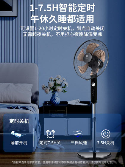 华生电风扇落地扇家用大风力立式风扇遥控办公室宿舍摇头定时电扇