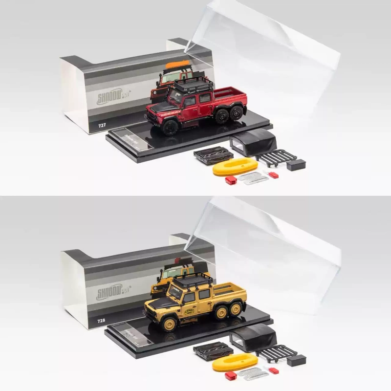 In-Stock Shadow Pro 1:64 Defender 6X6 Modified Model Realistic Alloy Car Model Collectible Display Piece