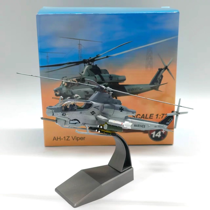 1:72 U.S. Military Ah-1Z Viper Helicopter Simulation Alloy Aircraft Model Military Ornament Collection