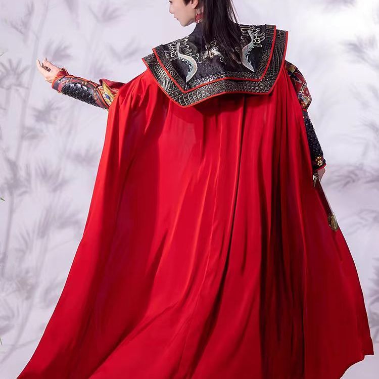 Hanfu Men's Chivalrous Style Cape, Daily Ming-Style Flying Fish Suit Outerwear, Chinese Style, Ancient Style, Heavy-Duty Armor Cloak
