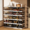 Multi-Layer Shoe Rack for Home Use, No Installation Required, Simple Folding Shoe Cabinet, Doorway Shoe Storage Solution, All-In-One Wall-Mounted