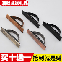 Modern cabinet door tatami handle wardrobe shoe cabinet drawer cabinet wine cabinet zinc alloy black brushed bronze handle