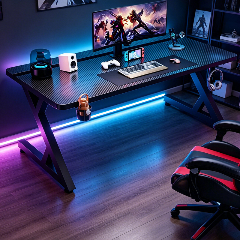 Computer Desk Titanium Ji S3 Gaming Desk Home Study Desk Carbon Fiber Color Bedroom Can Be Equipped with Robotic Arm Gaming Desk
