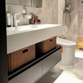 Weaving storage basket bathroom x storage basket under the sink laundry basket sink debris rattan woven