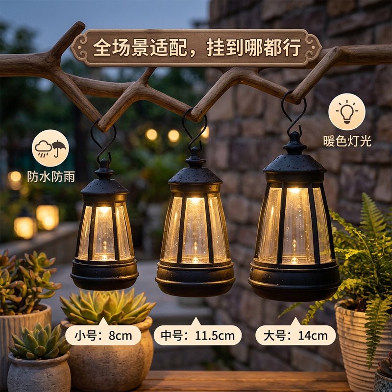 Younijia Outdoor Solar-Powered Light-Emitting Night Light Garden Courtyard Atmosphere Light Decorative Ornaments Hanging