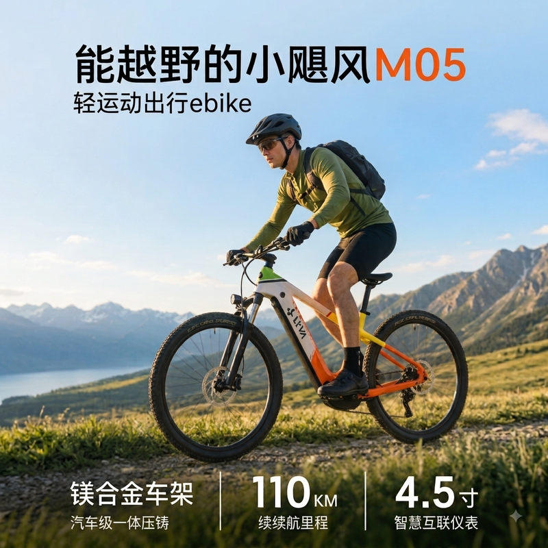 Luyuan Lyva Little Hurricane M05 Electric-Assisted Bicycle Smart Electric-Assisted Bicycle Mountain Bike E-Bike