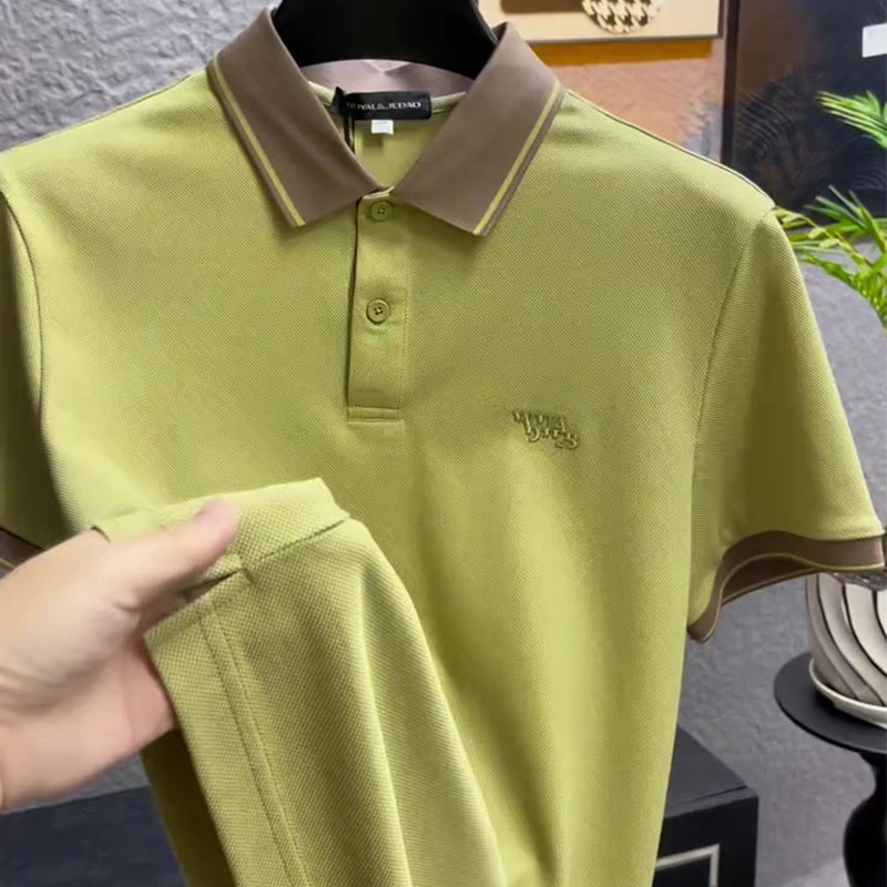 轻奢男装大码潮牌男士夏季个性百搭宽松时尚简约商务休闲风短袖详情4